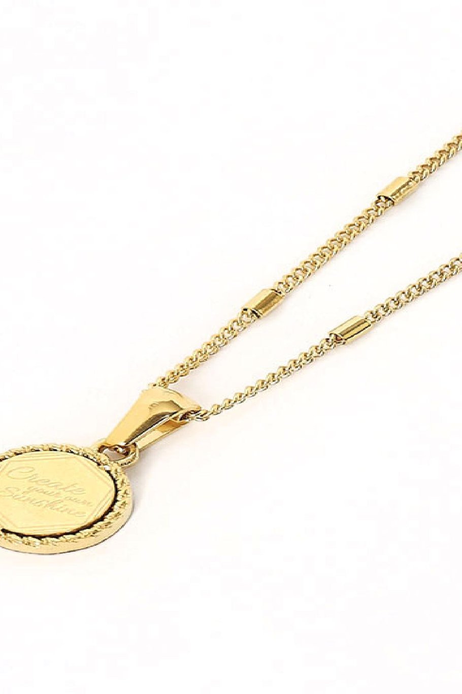 Necklace Create Your Own Sunshine Gold Color Stainless Steel Picture5